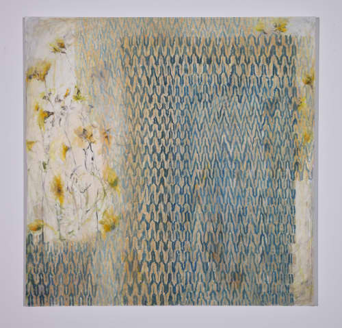 Japanese Sunflowers | Oil And Acrylic Painting in Paintings by Sally K. Smith | Carl Hansen & Søn Flagship Store in San Francisco. Item made of canvas with synthetic