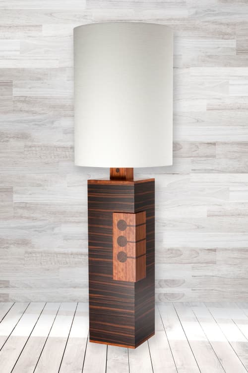Trios-3 | Table Lamp in Lamps by Jim Thellefsen Design. Item composed of wood & linen compatible with contemporary and modern style