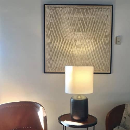 Chief Blanket - White | Tapestry in Wall Hangings by Fault Lines | El Rey Court in Santa Fe. Item composed of fabric