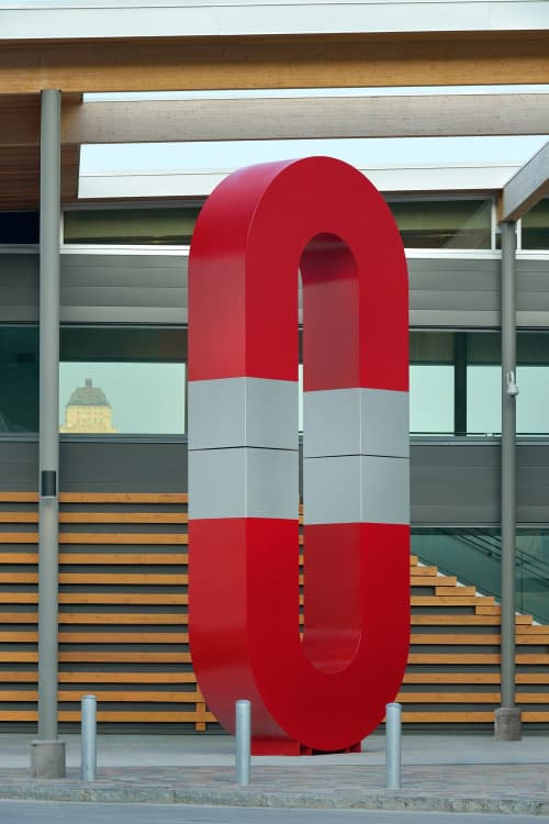 ATTRACTION | Public Sculptures by COOKE-SASSEVILLE | Gare fluviale de Lévis in Lévis. Item composed of aluminum & synthetic