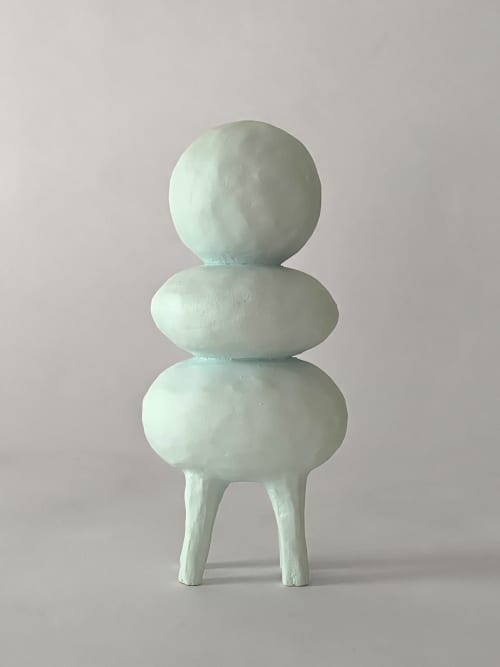 Little Guy No. 5 | Sculptures by Meg Morrison. Item composed of ceramic in mid century modern or coastal style