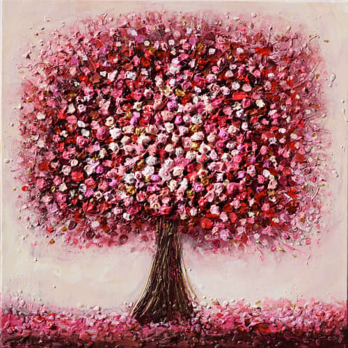 Candy Blossom (2026) Original Acrylic Painting | Oil And Acrylic Painting in Paintings by DaggArt