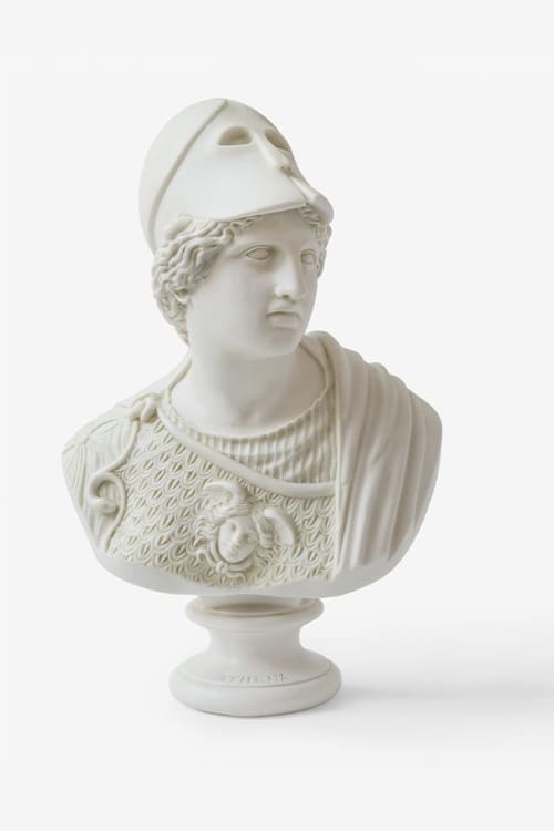 Wise Athena Bust Compressed Marble Powder Statue | Sculptures by LAGU. Item made of marble