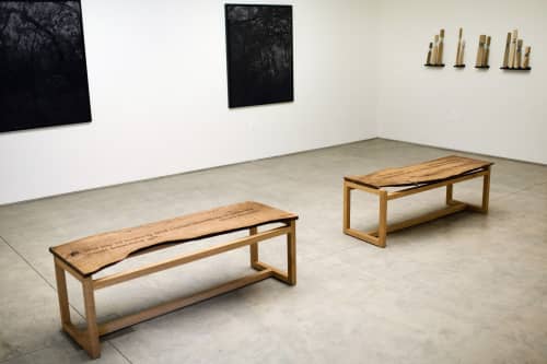 Light (gets in) bench | Benches & Ottomans by stranger furniture | Descanso Gardens in La Cañada Flintridge. Item composed of oak wood