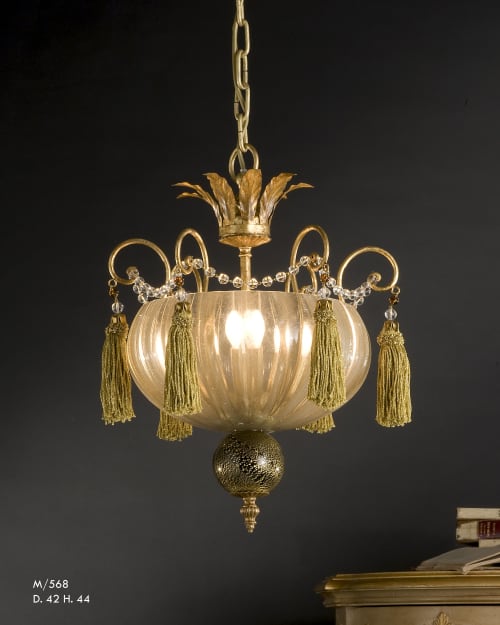 m568 | Chandeliers by Gallo. Item made of metal & glass
