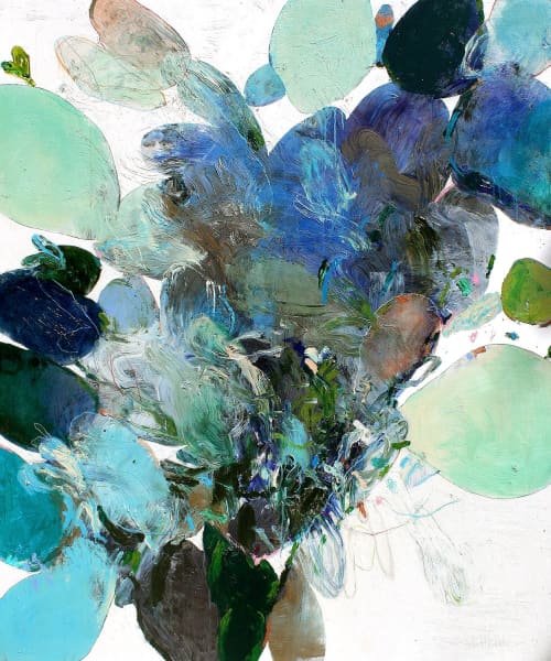 And Now the Emerald Hills of Texas Hold My Gaze | Mixed Media in Paintings by Meredith Pardue