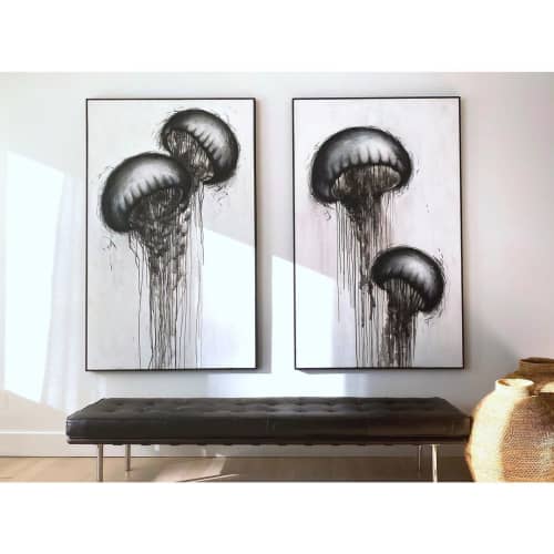 Jelly No. 4 and Jelly No. 5 | Paintings by Renee Levin
