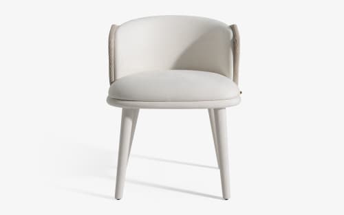 Fold Upholstered Dining Chair | Chairs by LAGU. Item made of fabric compatible with modern style