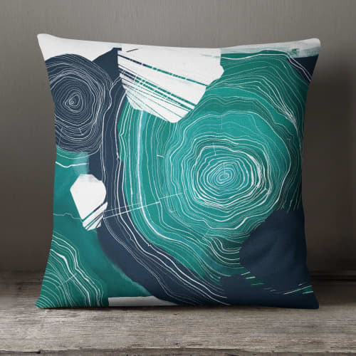 Terroir Square Throw Pillow | Cushion in Pillows by Michael Grace & Co.. Item made of cotton
