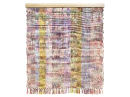 Dappled Light III | Tapestry in Wall Hangings by Jessie Bloom. Item composed of maple wood & linen compatible with boho and contemporary style