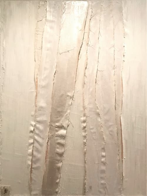 Oyster | Oil And Acrylic Painting in Paintings by Leslie Poteet Busker. NCIDQ || Original Fine Art. Item composed of canvas and synthetic