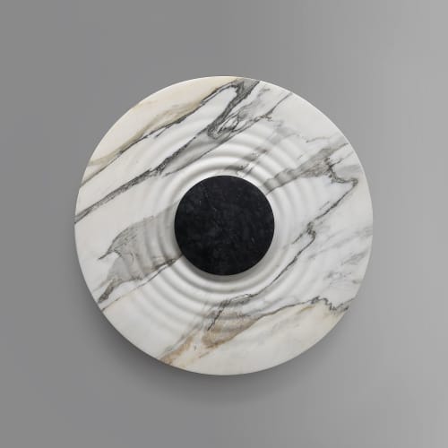 Messier Calacata Marble Sconce | Sconces by ETAMORPH. Item made of marble works with modern style