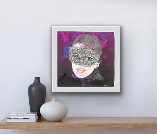 Drawn by globalization- original painting | Watercolor Painting in Paintings by Ashima Kumar. Item composed of synthetic