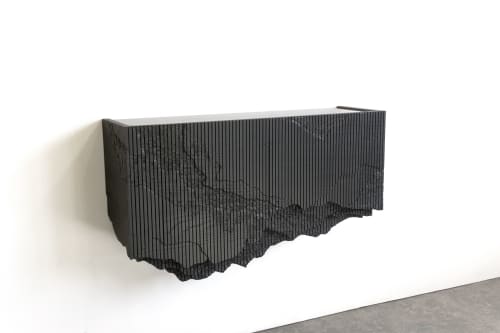 Ledge 40" Console | Storage by Simon Johns | Piers 92/94 in New York. Item made of wood & glass