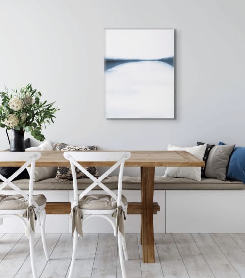 20x28 | Hidden Lake Series | Oil on Canvas | Oil And Acrylic Painting in Paintings by Studio M.E.. Item made of canvas works with contemporary & japandi style