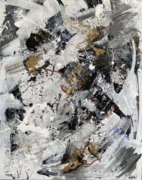 Winter's Storm | Oil And Acrylic Painting in Paintings by Kirsten Asher - Huntress Studios. Item made of canvas compatible with contemporary and modern style