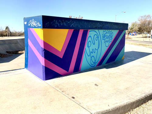 Funky Floral Flows | Street Murals by Brooke Rowlands. Item made of synthetic
