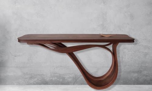 Alaria Console/Foyer Table | Console Table in Tables by Randy Mugford. Item made of walnut works with modern style