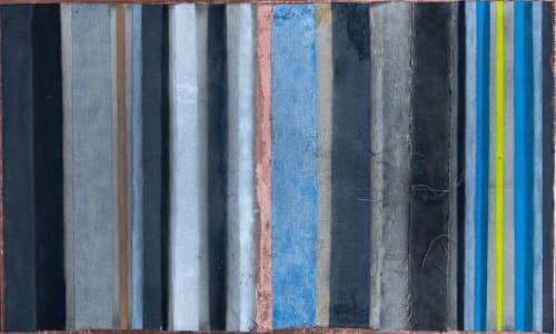 'Flax & Alloy' | Paintings by Christina Twomey Art + Design. Item composed of canvas in minimalism or contemporary style