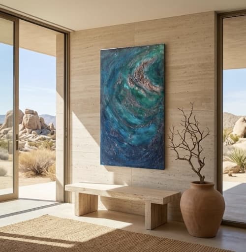 Vortice -sculptoral Wall Artwork | Wall Sculpture in Wall Hangings by Urban Plaster Bloom. Item composed of cement in contemporary or japandi style