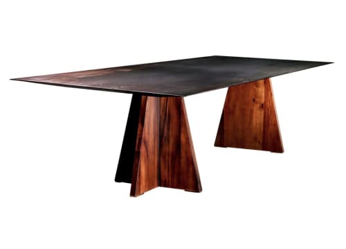 Fierro Table in Argentine Rosewood by Costantini | Dining Table in Tables by Costantini Design. Item composed of wood and metal