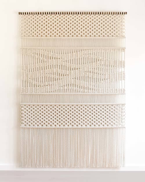 Path of Life | Macrame Wall Hanging in Wall Hangings by Tamar Samplonius. Item made of cotton & fiber