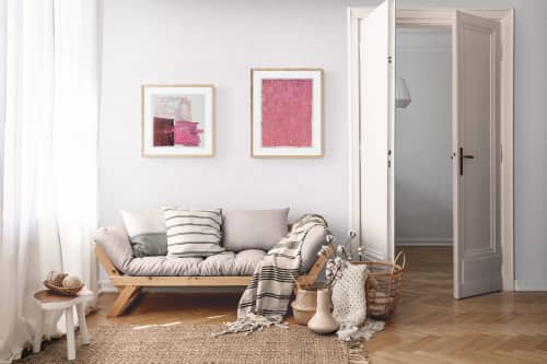 Harbinger | Prints by Susan Smereka. Item composed of fabric & paper compatible with minimalism and contemporary style