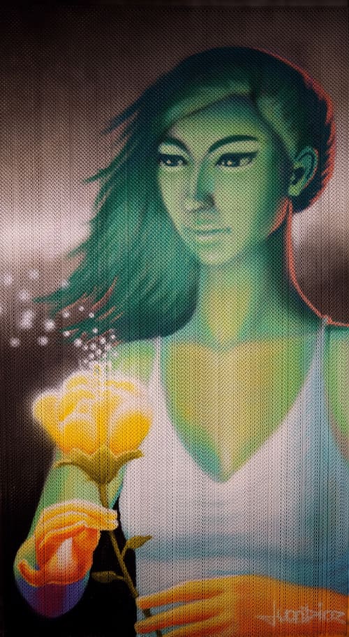 Flower of Hope | Paintings by Juan Diaz. Item made of metal & synthetic