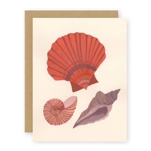 Seashells Card | Gift Cards by Elana Gabrielle. Item composed of paper