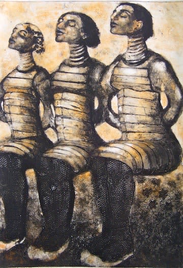 Three together. | Paintings by Corinna Button