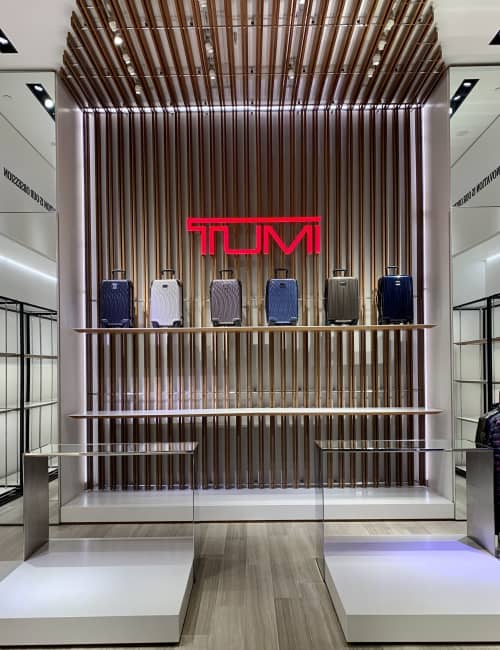 Maintenance touch up work on existing fixtures. by Do The Magic at TUMI Store - 610 Madison, New 