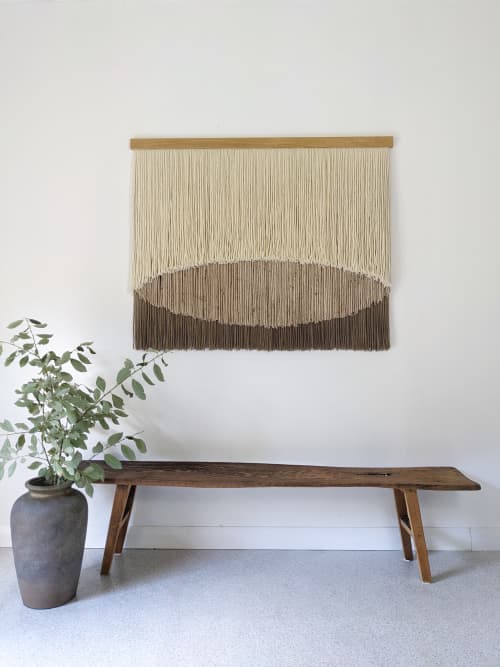 Lots Of Dots II | Macrame Wall Hanging in Wall Hangings by Kat | Home Studio. Item composed of oak wood & wool compatible with boho and contemporary style