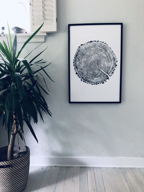 Minnesota Oak woodcut print. 24x36 inches | Prints by Erik Linton. Item composed of paper