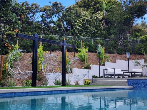 Lucky Bean Swing Chair in San Diego | Hammock in Chairs by Studio Stirling. Item made of steel works with minimalism & coastal style