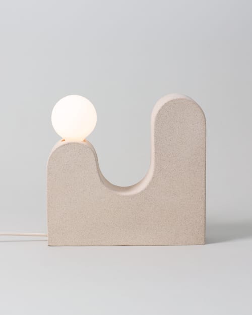 Rolling Hills, Table Lamp - Sand | Lamps by SIN | Brooklyn Navy Yard in Brooklyn. Item composed of ceramic in minimalism or contemporary style
