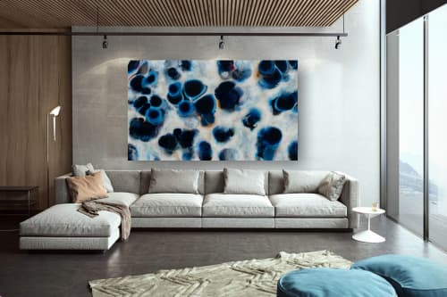 'OCELLUS III' - Luxury Epoxy Resin Abstract Artwork | Mixed Media by Christina Twomey Art + Design. Item composed of synthetic