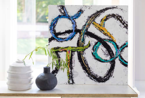 Grammata Agape (Love) | Mixed Media by Theodora Miller | PALETTE HOME in Richmond. Item made of wood