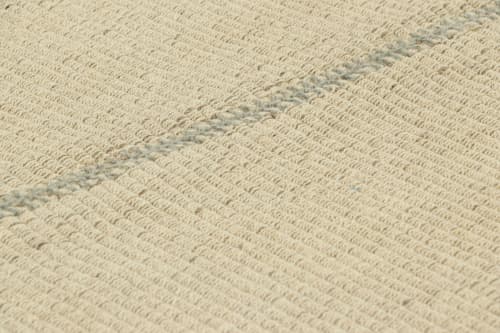 Rug & Kilim’s Contemporary Kilim in Blue and Cream Textural | Area Rug in Rugs by Rug and Kilim
