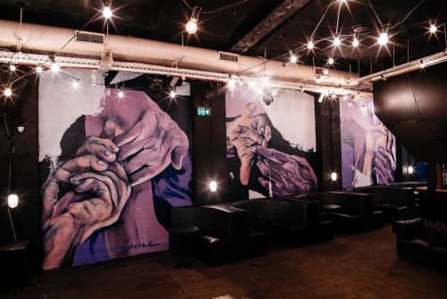 Holding Hands | Murals by Taylor White | Oxford Art Factory in Darlinghurst. Item composed of synthetic