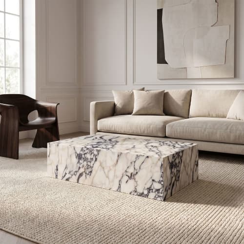 Calacatta Viola Marble Coffee Table 39.4 × 23.6 in | Tables by Stonetic. Item composed of marble in contemporary style