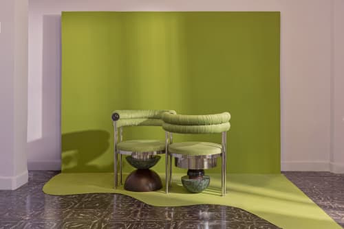 Secrétaire | Accent Chair in Chairs by Masquespacio. Item made of wood with fabric