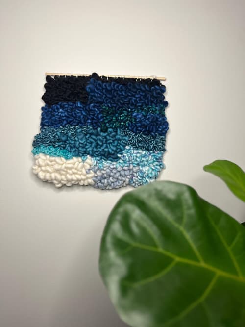 Jitesh 3 - Blue Sky Rya Wall Hanging: Handmade Gradient Tape | Clock in Decorative Objects by Arsallan Shahab | Netaji Subhash Chandra Bose International Airport in Kolkata