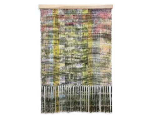 Dappled Light II | Tapestry in Wall Hangings by Jessie Bloom. Item composed of maple wood and linen in boho or contemporary style