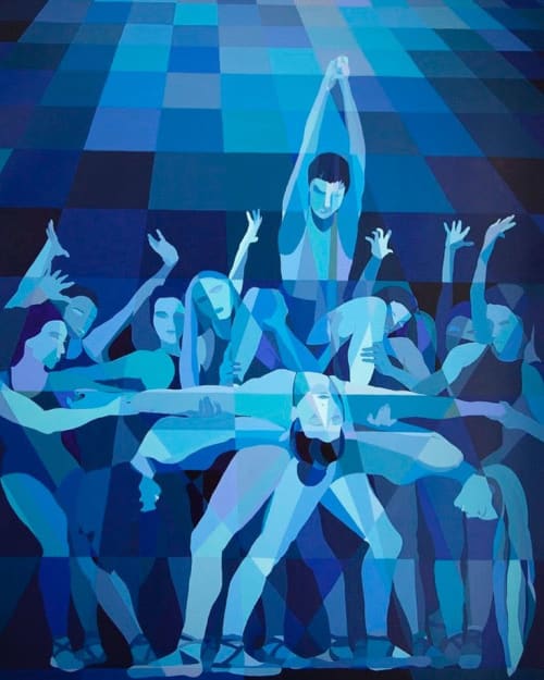 The Sacrifice To All That Is Good (Performance Art) | Oil And Acrylic Painting in Paintings by C. FInley. Item composed of canvas and synthetic