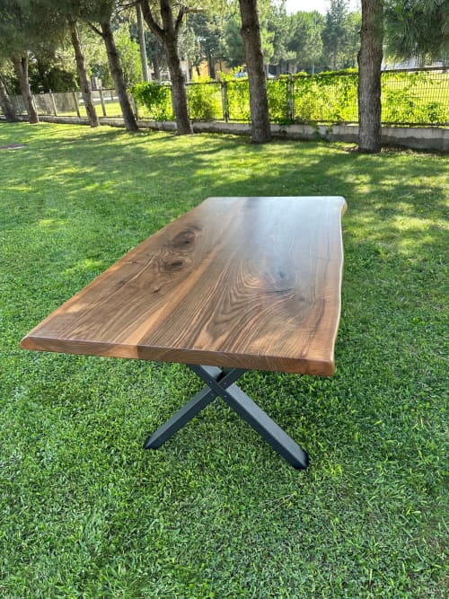 Walnut Dining Table Live Edge Table Conference Table by Tinella