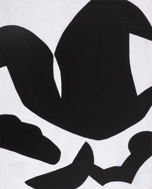 Accept (clipping series - frame) | Oil And Acrylic Painting in Paintings by Kotaro Machiyama. Item composed of canvas in japandi or art deco style