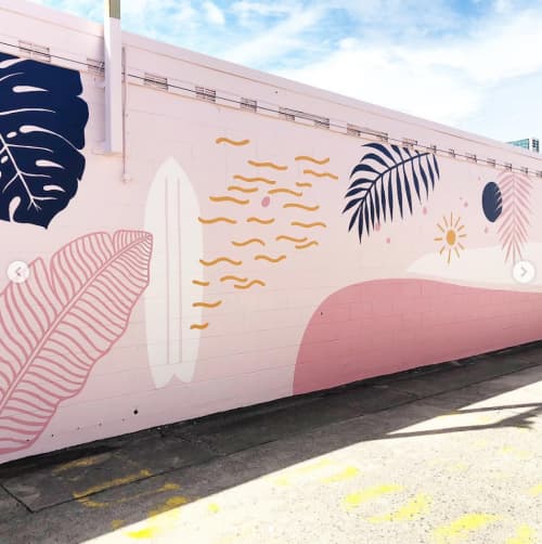 Coastal Mural by Cass Deller Design Wescover Murals