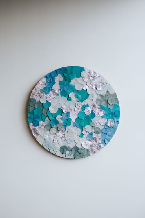 Shimmer | Mixed Media by Corrie in Color. Item composed of leather in contemporary style