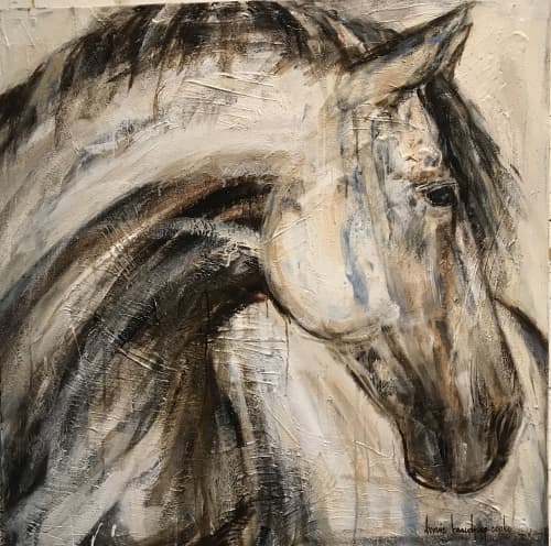 "Dove" | Mixed Media by Bonnie Beauchamp Cooke. Item composed of canvas and synthetic