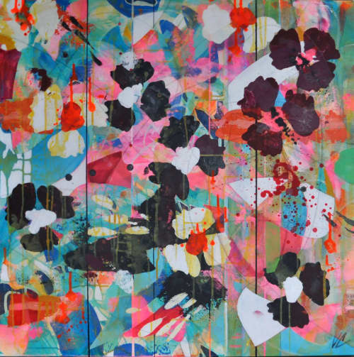 Leap 15 (36x36x1.5") by Valerie Capewell Wescover Paintings